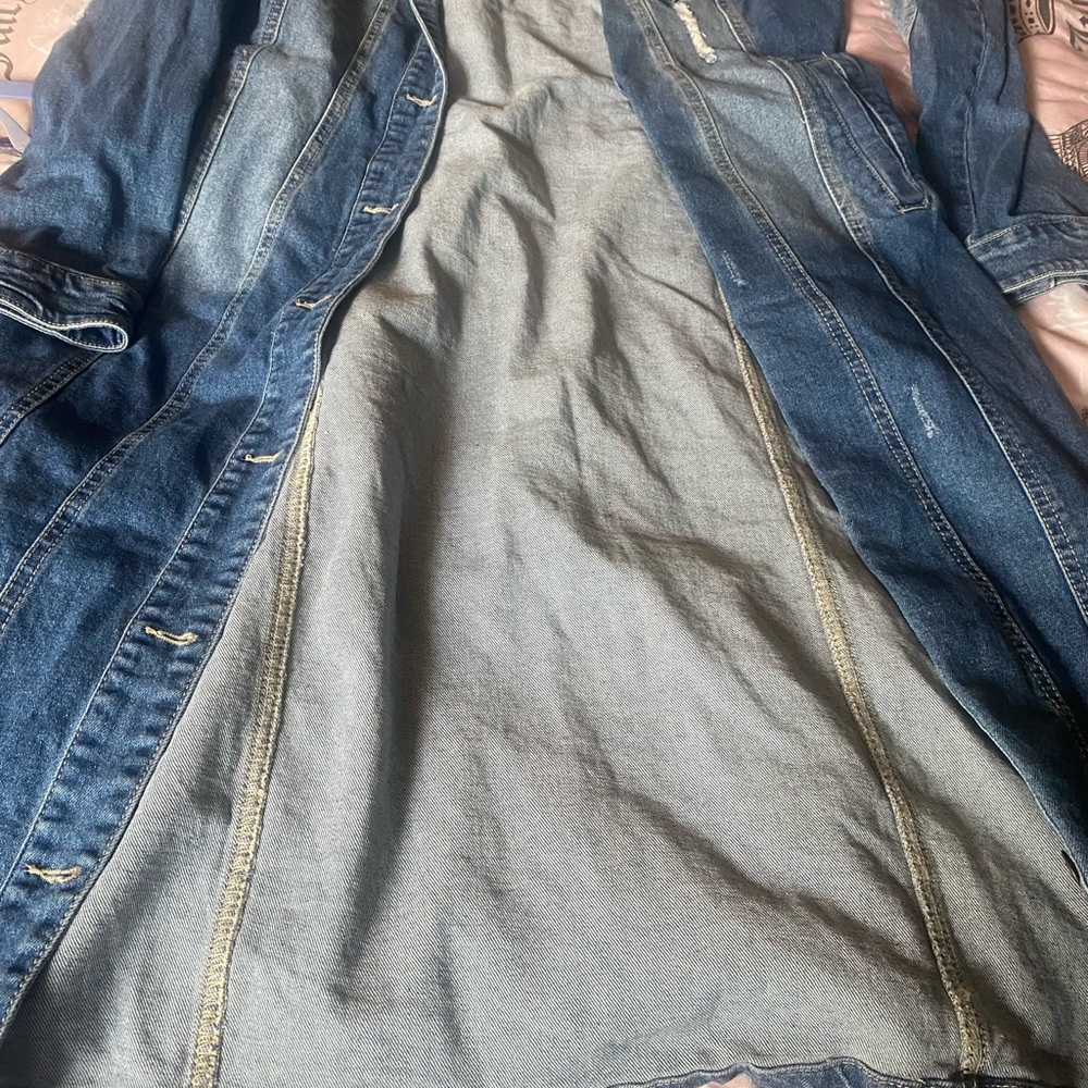 Love Tree Denim Long Jacket